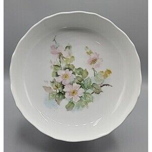 Floral Round Scalloped Serving 9.5" Ceramic Bowl 2006